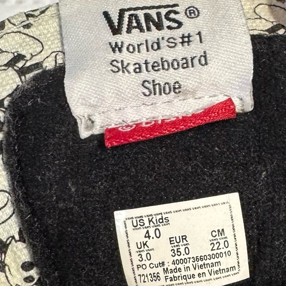 Vans Kids Mickey Mouse Disney Black Gray High-Top Sneakers Size 4 - Picture 11 of 13